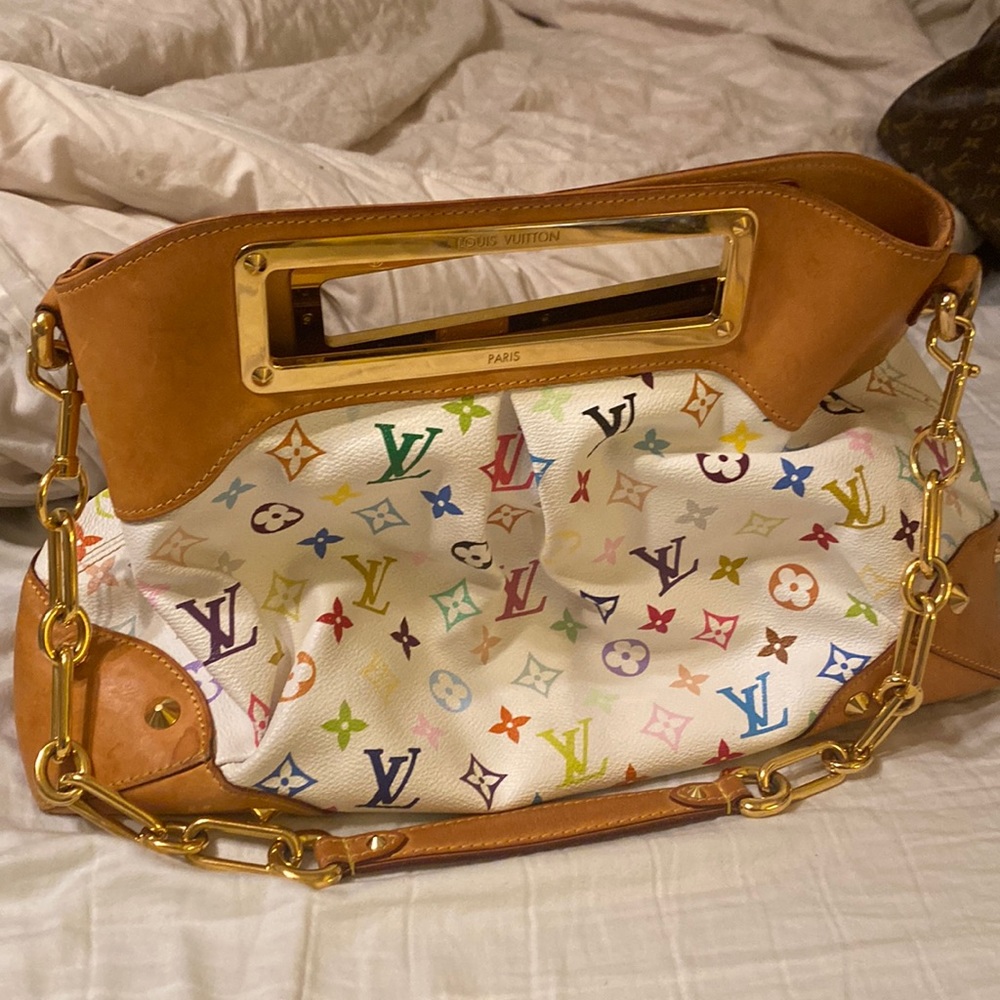 Authentic LV multicolor monogram Judy MM shoulder bag